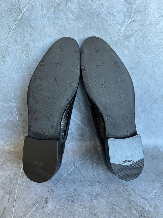 Santoni туфли мужские кожа крокодила 42.5