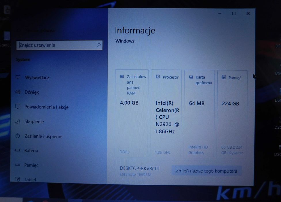 Laptop Pakard Bell Z5WT3