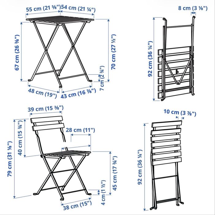 Mesas e cadeiras TARNO ikea
