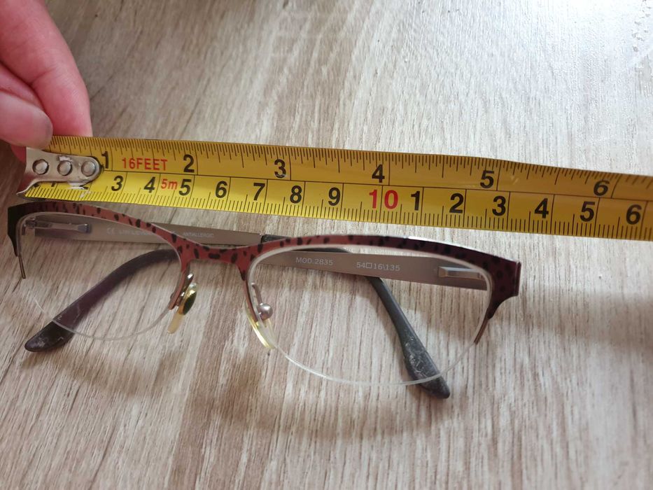 Okulary Oprawki brazowe zlote w cętki