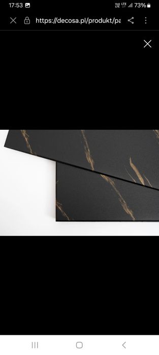 Panele ścienne dekoracyjne imitujace czarny marmur + złoto 4 szt