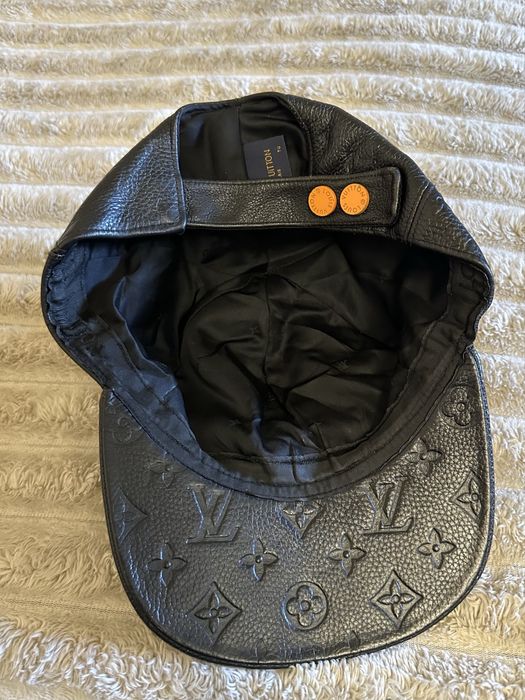 Оригінальна шкіряна монограмна кепка louis vuitton gucci