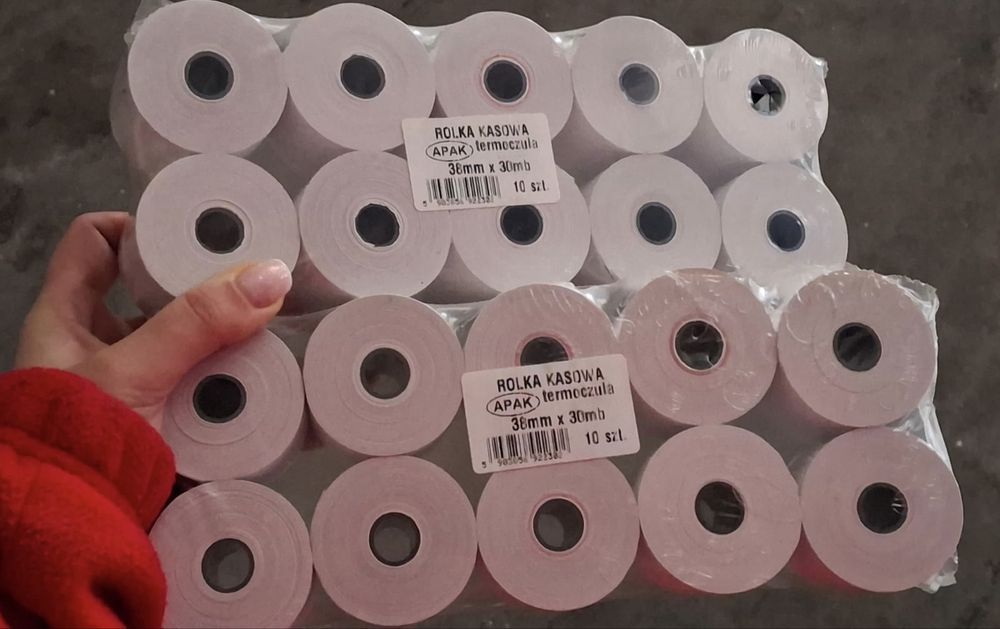 Rolki kasowe do kasy fiskalnej