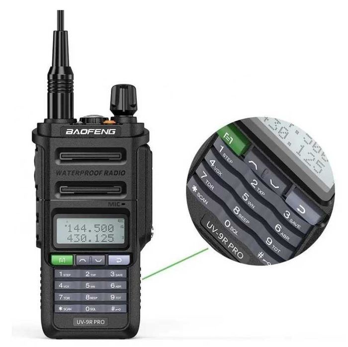 Baofeng UV-9R Pro - IP68 Водонепроницаемая портативная рация, новая