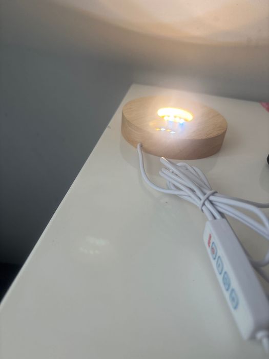 Okrągła podstawka podświetlana