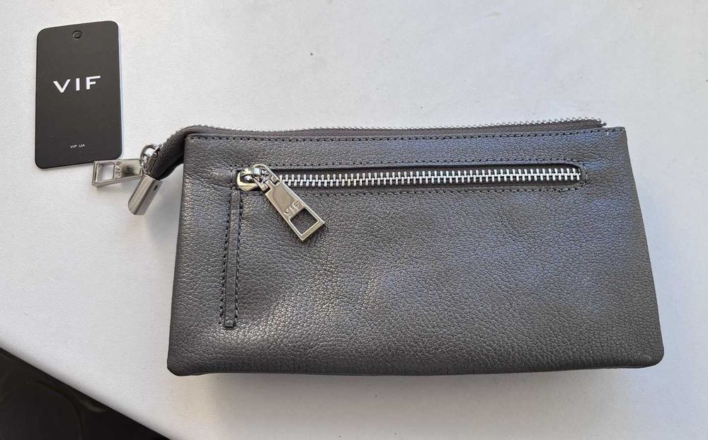 Брендовий шкіряний гаманець жіночий VIF. Портмоне жіноче стильне