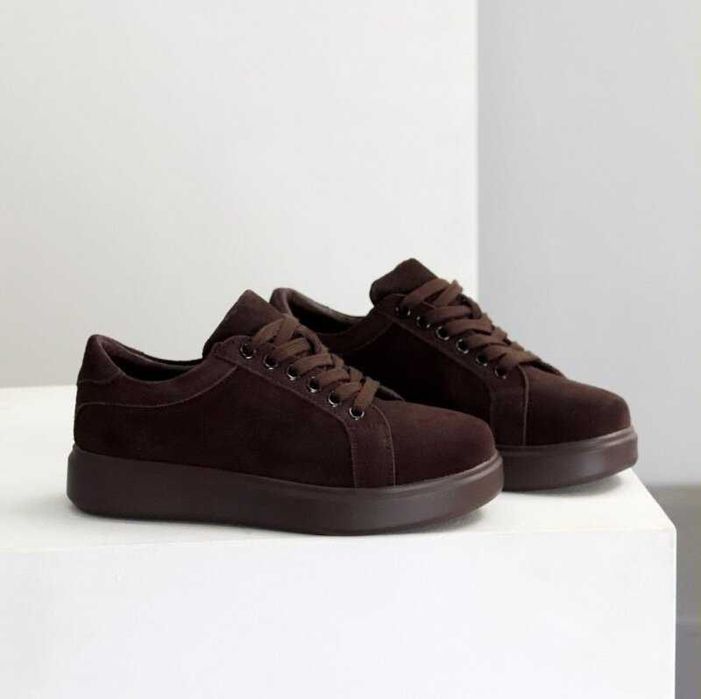 Кросівки кеди Alma, натуральна замша, кроссовки шоколадные 36-41