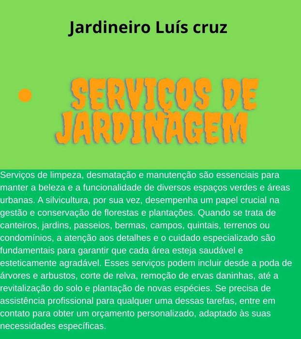 Serviços de jardinagem
