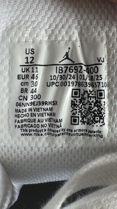 Air Jordan 1 Low SE “Blue Tint / Sail / White / Grey Fog” | rozmiar 46
