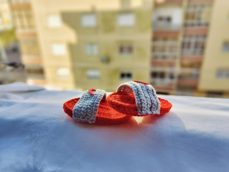 Knitted baby sandle fo 0-3 months baby