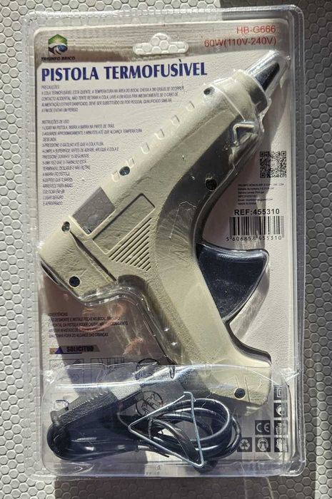 Pistola termofusível nova (na caixa) cola quente