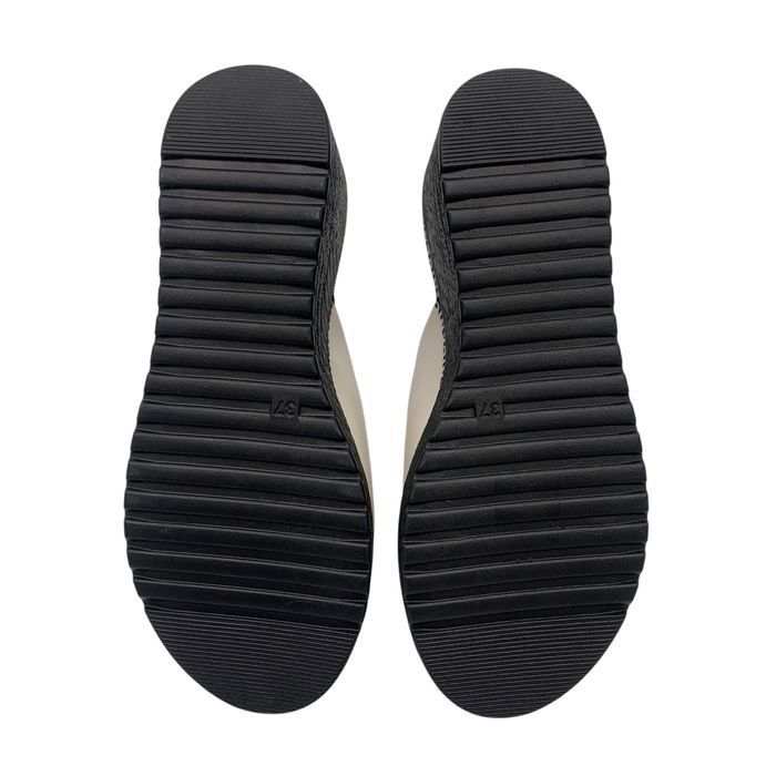 Klapki damskie na koturnie kremowe Tinsley 38 buty wygodne eleganckie