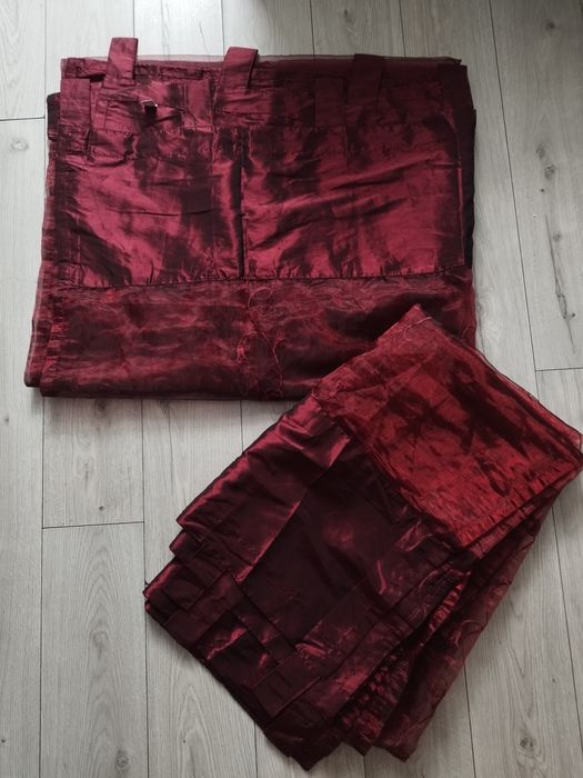 Zasłony burgundowe 2 sztuki 223/140