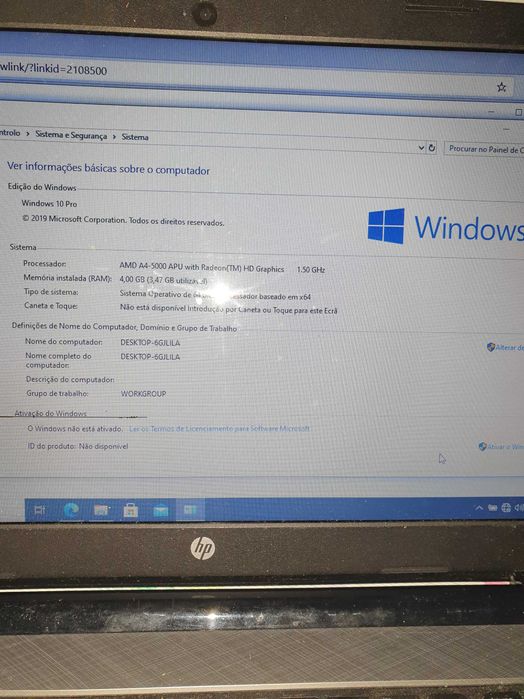 motherboard HP 15-G processador AMD A4-5000, testada sem anomalia