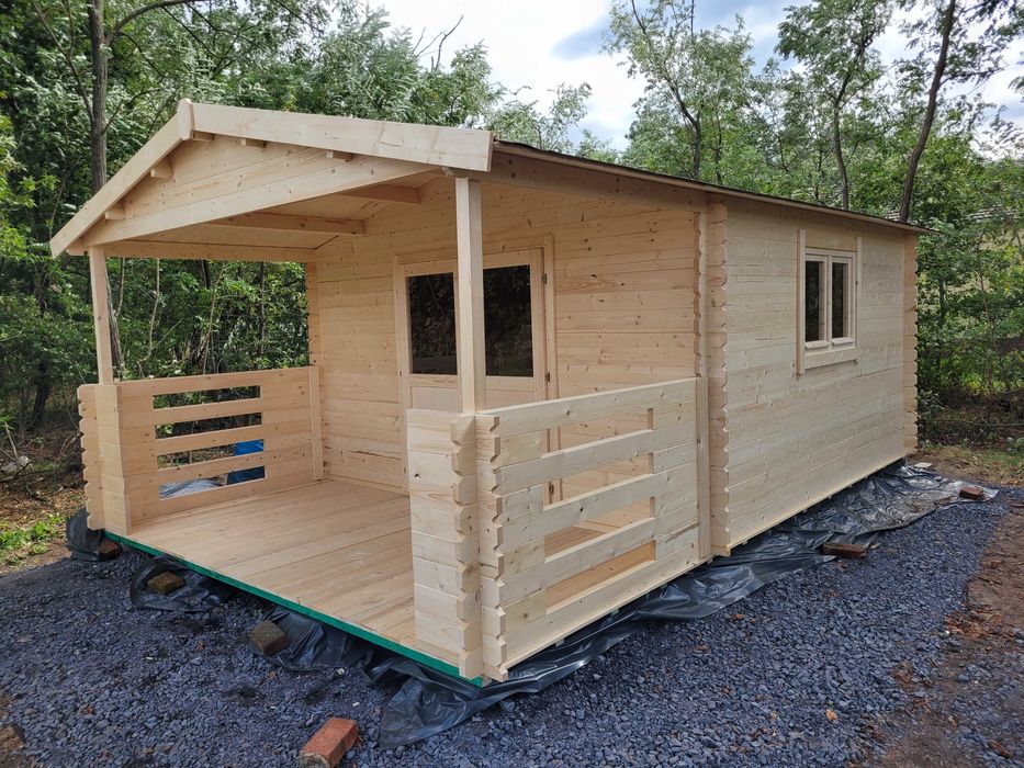 od zaraz MASYWNY domek letniskowy drewniany+taras*6x4*24 m2*ściany34mm