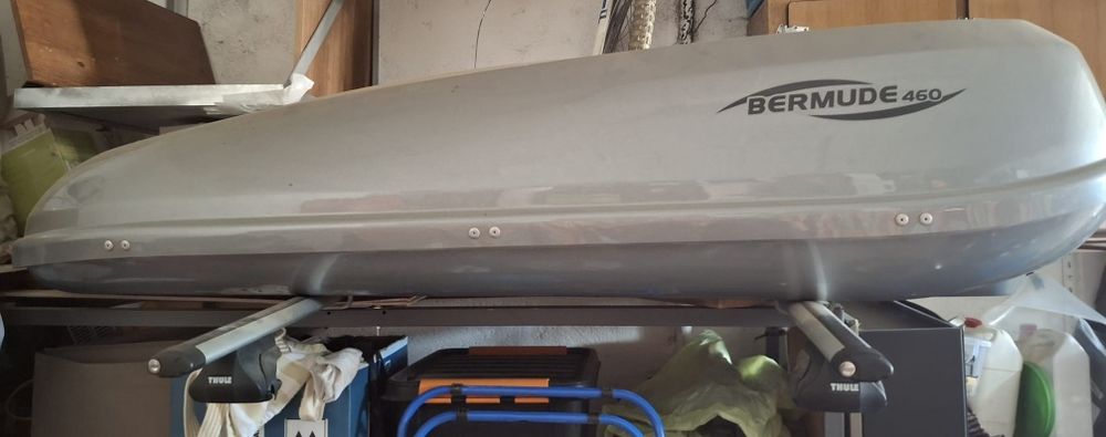 Mala de Tejadilho Norauto Bermude 460 + Barras Thule em Alumínio