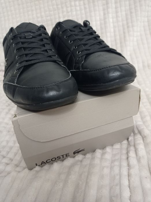 Buty Lacoste Chaymon rozmiar 44 ,5 czarne skórzane sneakersy skóra 45