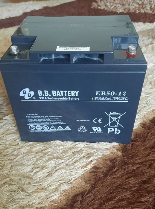 Аккумулятор  BB BATTERY, EB 50-12 + инвертор+зарядное устро