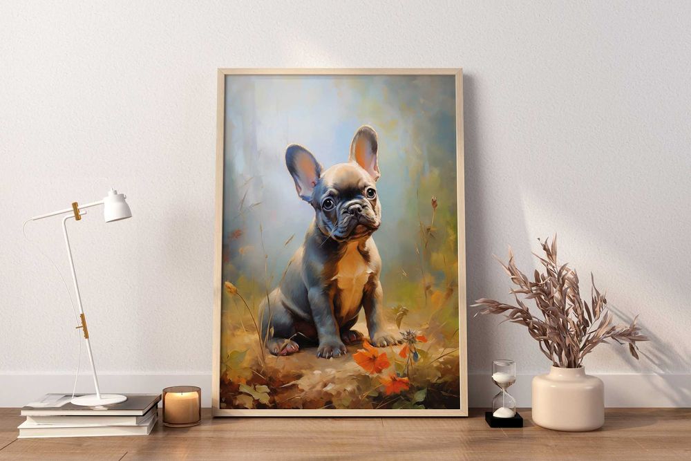 Buldog Francuski Vintage PLAKAT A3 - trzeci plakat GRATIS