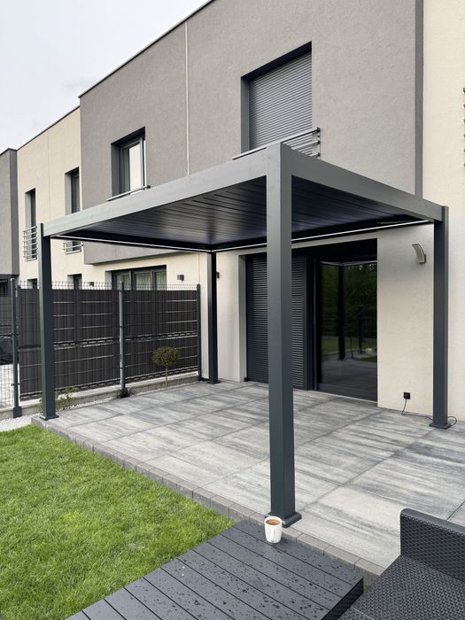 Pergola Ogrodowa 3x4 Aluminiowa Elektryczna LED Bioklimatyczna