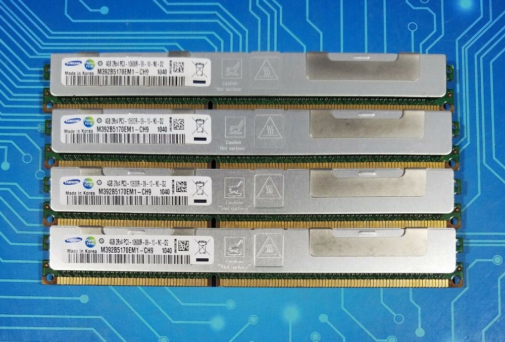 Серверная 4GB / 8GB PC3-10600R ECC REG DDR3 1333 MHz RDIMM