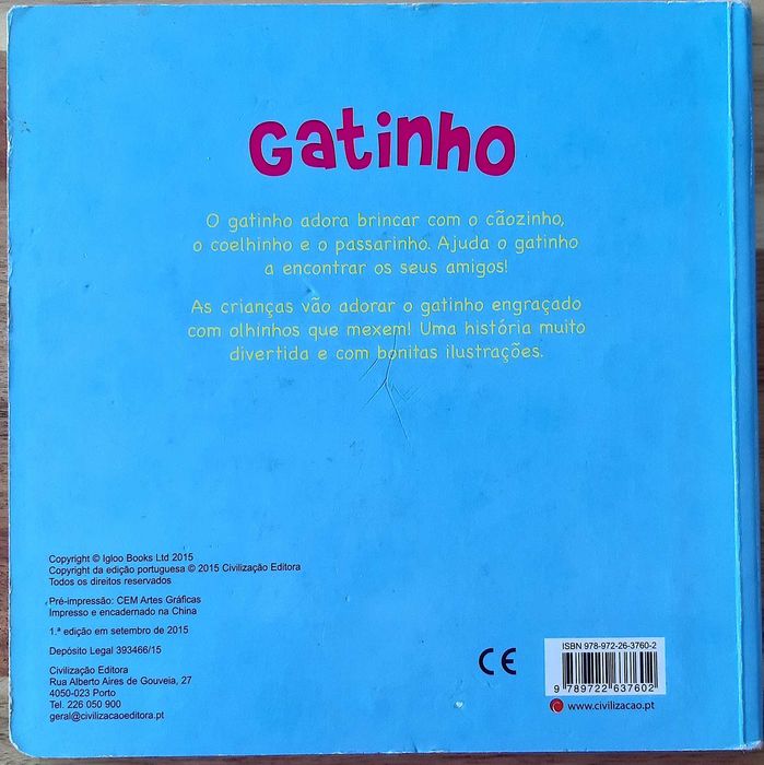 Livro - Gatinho com olhinhos que mexem