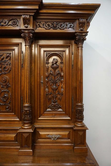 Stary Pałacowy Kabinet – Kredens Neorenesans Francja Figura Diabła