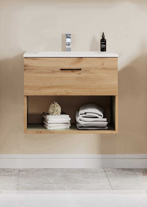 Szafka łazienkowa z umywalką ceramiczną WYSOKA JAKOŚĆ nowa 60x45cm