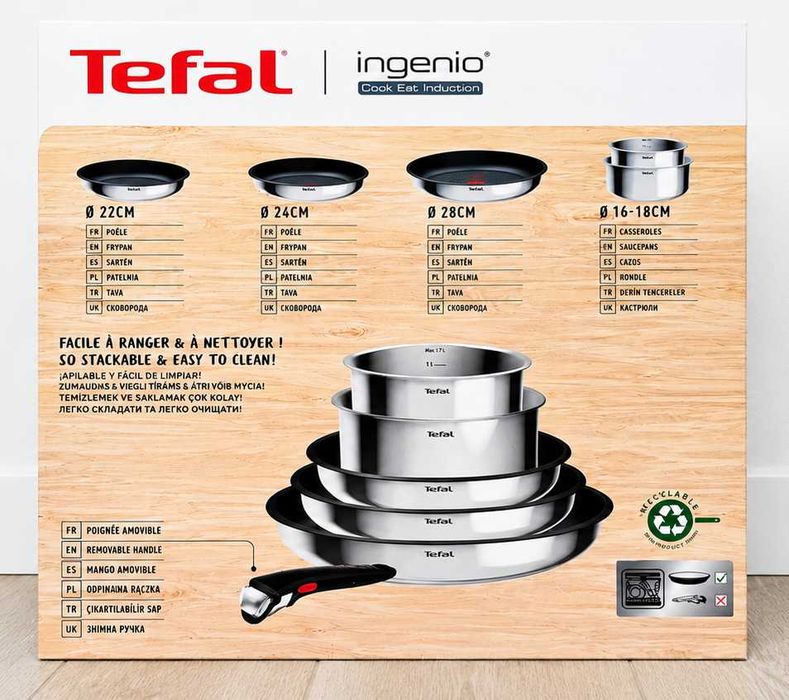 Zestaw garnków TEFAL INGENIO COOK EAT (6 elementów)
