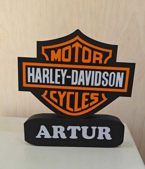 Candeeiro Harley Davidson com Nome Personalizado