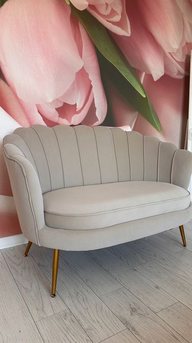 Мʼякий диван-крісло велюровий