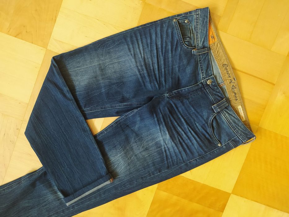 NOWE Jeansy damskie Tom Tailor 44 granatowe molita slim straight