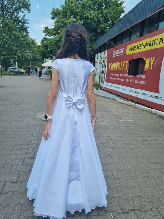 Sukienka komunijna biała 128 cm