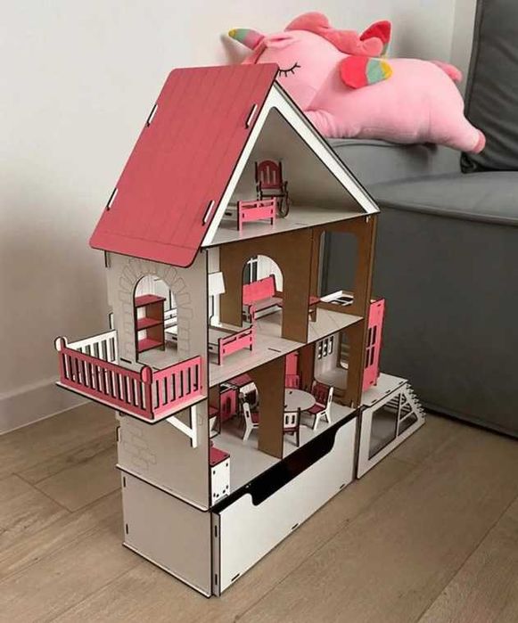 Ляльковий будиночок LOL з ліфтом та меблями бeзкоштoвна дocтавка