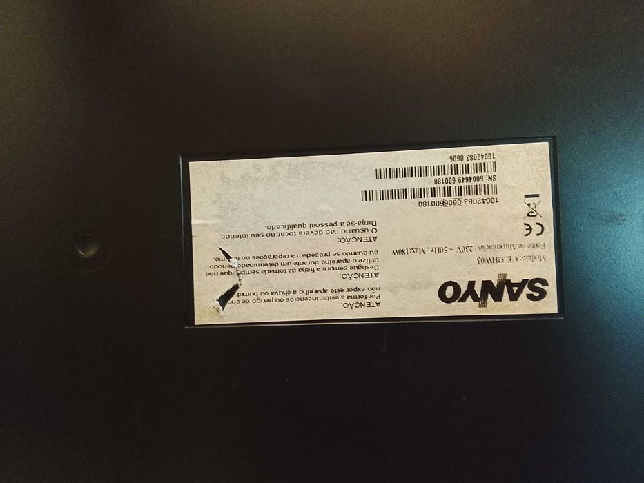 Tv Sanyo, eu não tenho o cabo, meu cabo quebrou