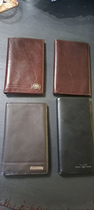 Carteiras em pele genuina, Armani, camel, cavalinho