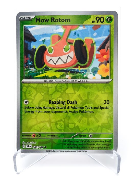 Mow Rotom 008/142 reverse holo karta pokemon Stellar Crown