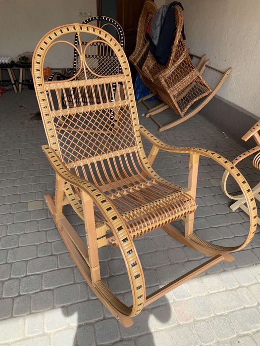Крісло качалка/ крісло гойдалка/ крісло з лози/ручна робота/качеля/