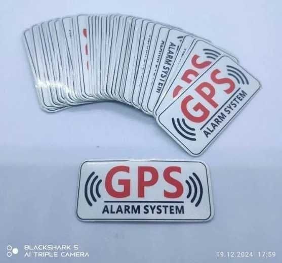 4 szt. Naklejki GPS Alarm system