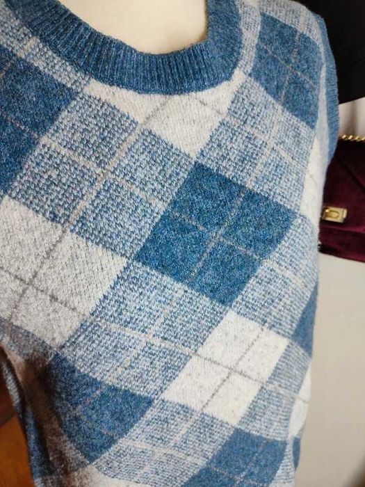 Stylowy sweterek bez rękawów w kratę - Rita Ora x Primark