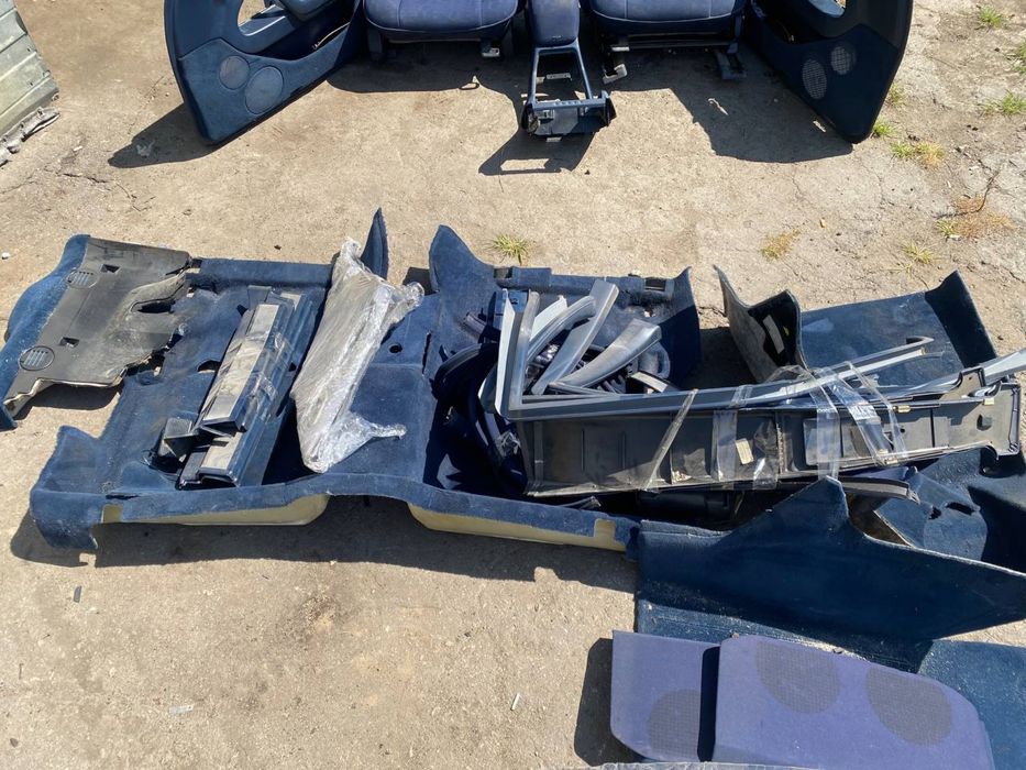 Салон Mercedes W140 седан. Синій тканьовий