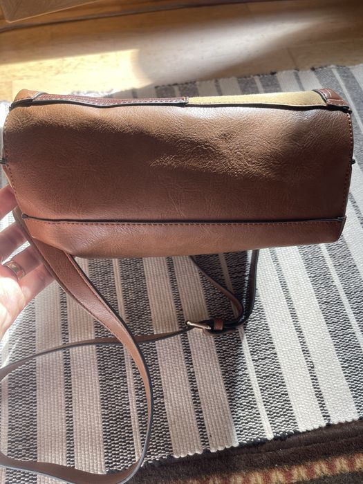 Torebka Bucket Bag Camel Zara Style Minimalistyczna
