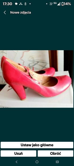 buty na słupku całość  skóra