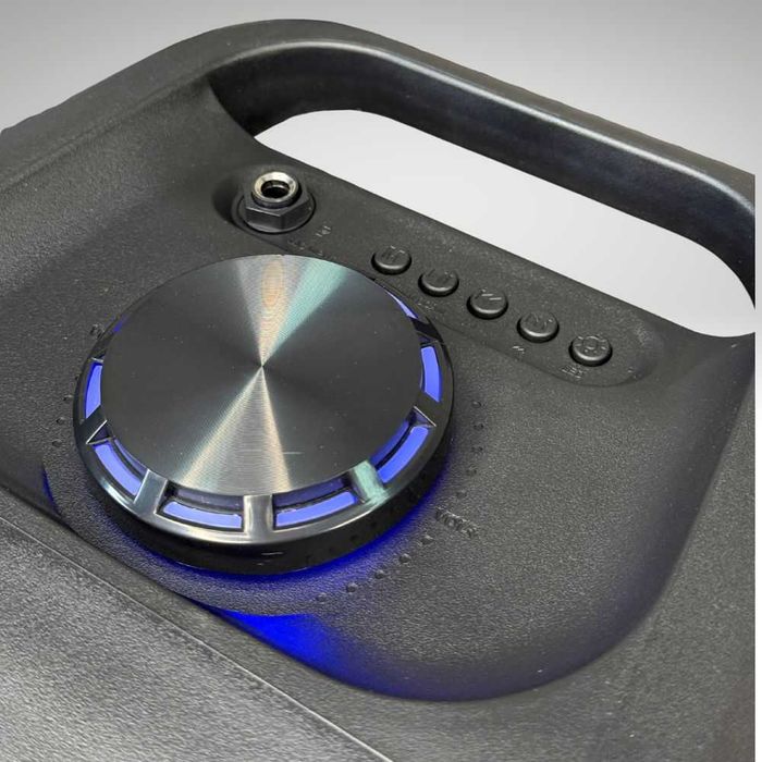 Bluetooth колонка чемодан 50Вт с микрофоном RGB-подсветкой