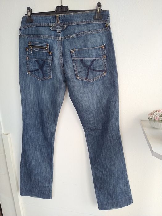 Calças de Ganga Lavagem Média com Pormenores - TRF (Zara) - Tamanho 40