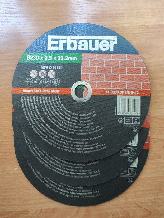 Tarcza do cięcia kamienia i betonu Erbauer segmentowa 230 x 2,5 x 22,2