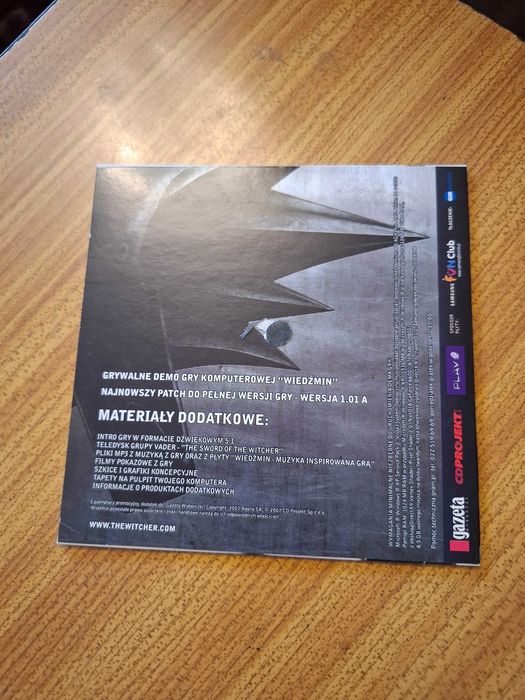 Wiedźmin grywalne demo i materiały dodatkowe płyta