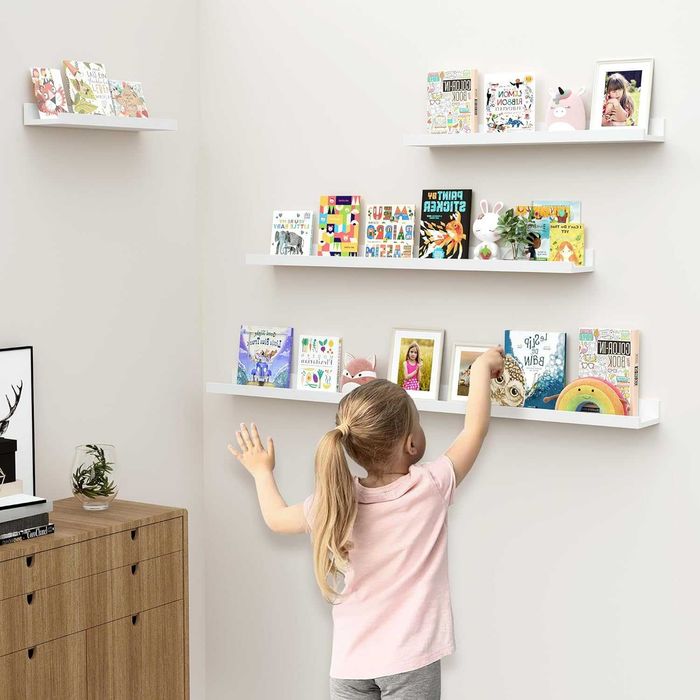 Prateleiras Flutuantes 90cm Conjunto de 2 Branco | Prateleiras de Parede para Livros, Fotos e Decoração |