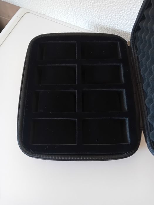 Estojo Mala Viagem 8 Relógios Breitling Omega Rolex Fortis Hamilton