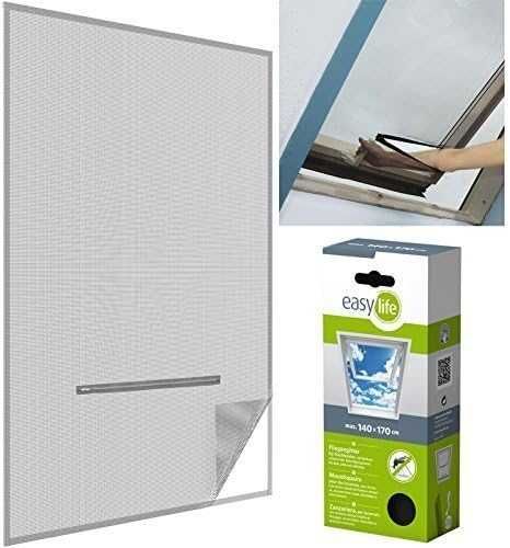 moskitiera na okno dachowe 140x170 cm, z zamkiem